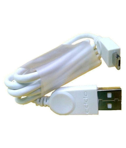 Data Cable Charge And Sync Cable for Oppo Devices-1M-White-chargingcable.in