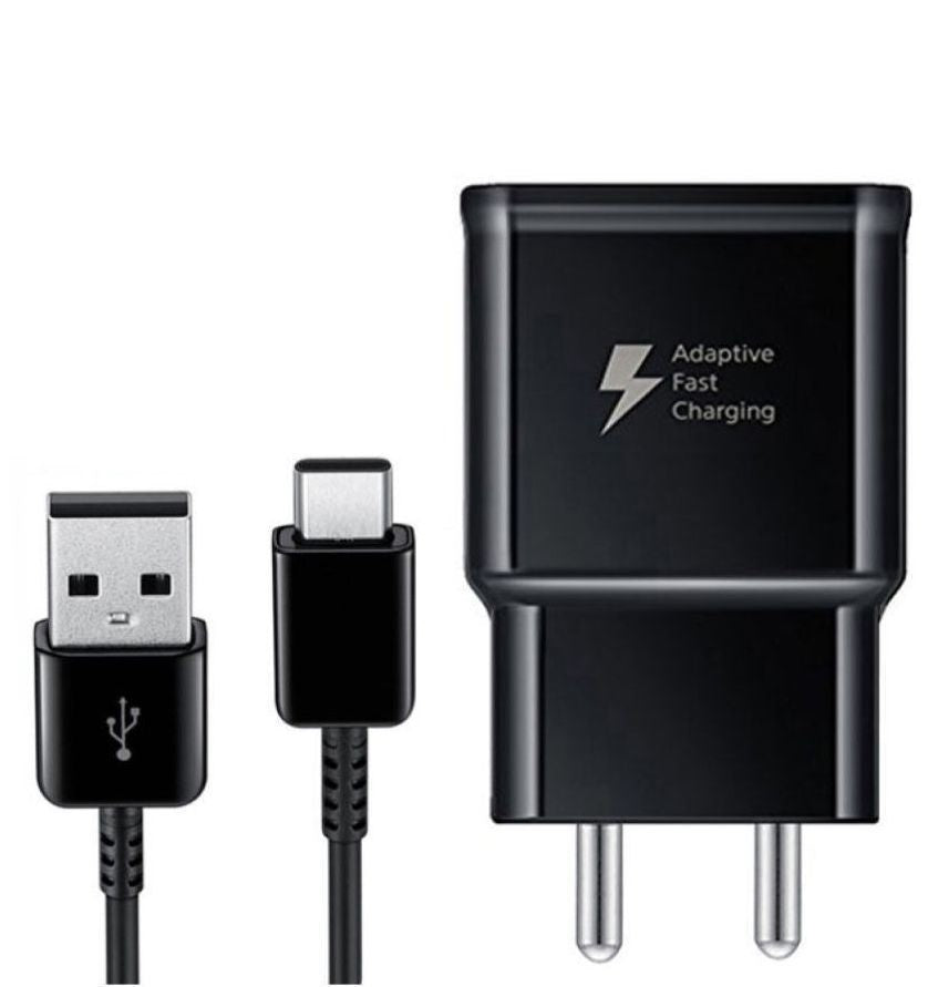 Samsung Galaxy A40s Type C Adaptive Fast Mobile Charger With Cable Black-chargingcable.in