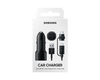 Samsung 15W Dual Port Car Charger With Type-C And Micro USB Data Cable For All Mobile Phones