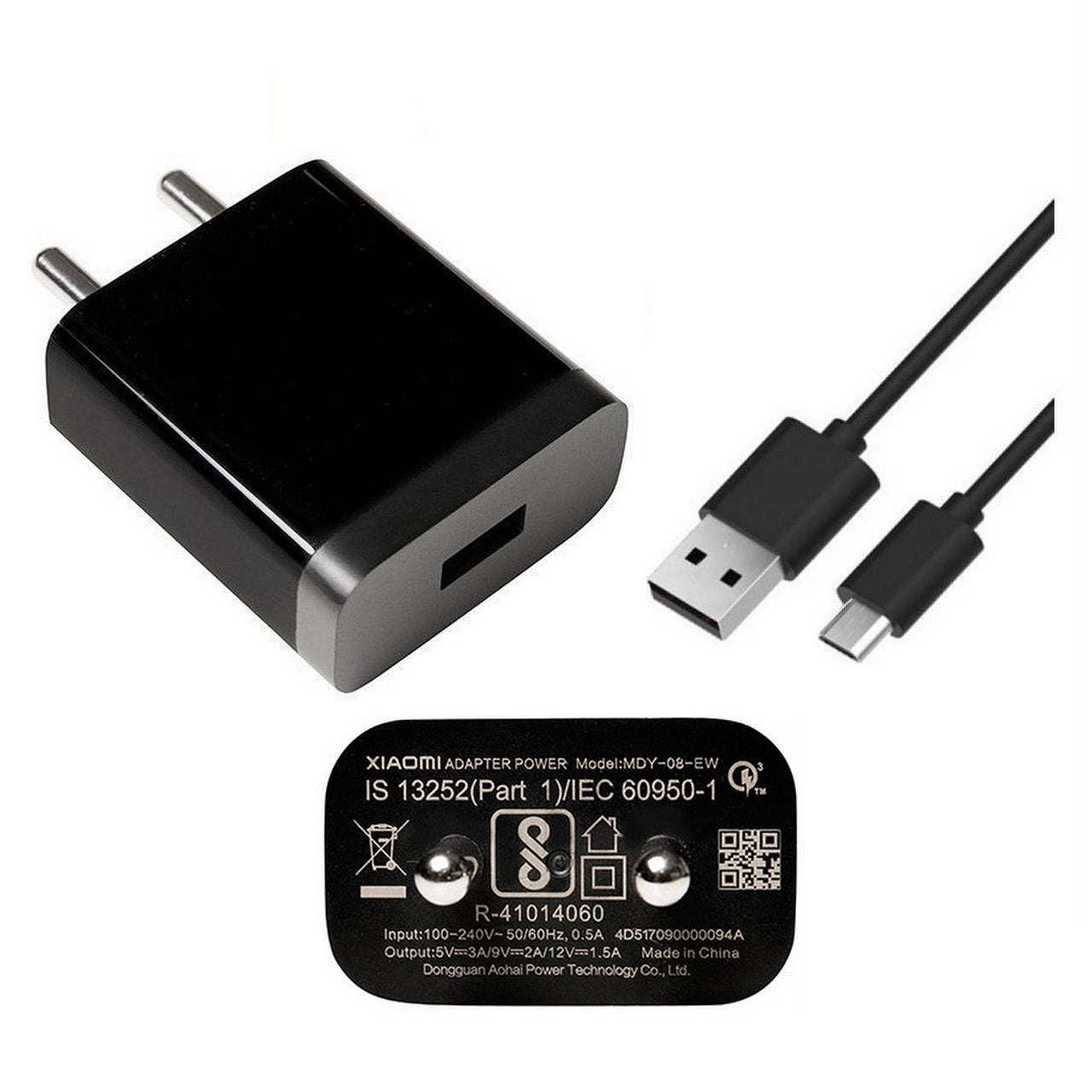 Mi 2A Fast Charger with Cable Black]Product Info - Mi India