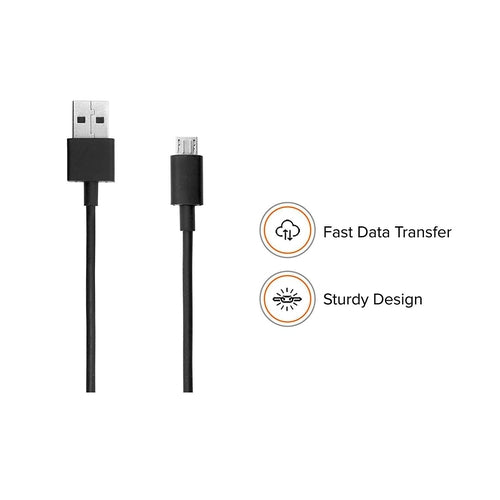 Redmi Mi 3s prime Quick Charge And Sync Cable-120CM-Black-chargingcable.in