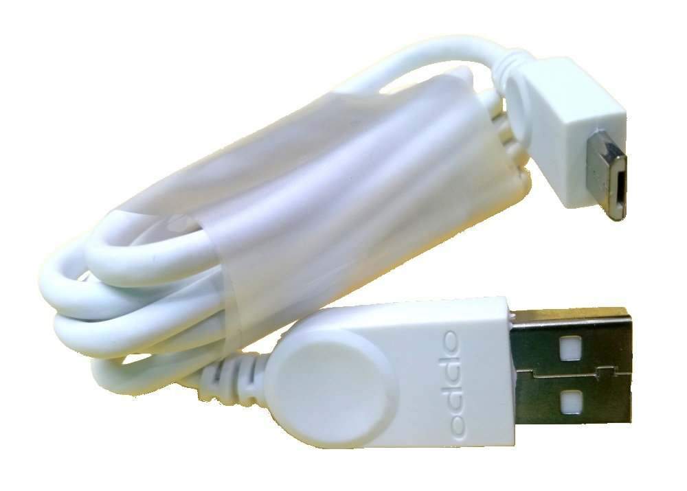 Oppo Data Cable Charge And Sync Cable Mobile Devices-1M-White-chargingcable.in