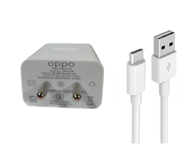 Oppo A53s 5G 15W Vooc charger with Type-C cable