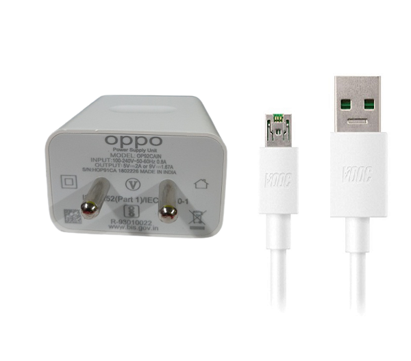 OPPO A75S 2Amp Vooc Charger with Cable