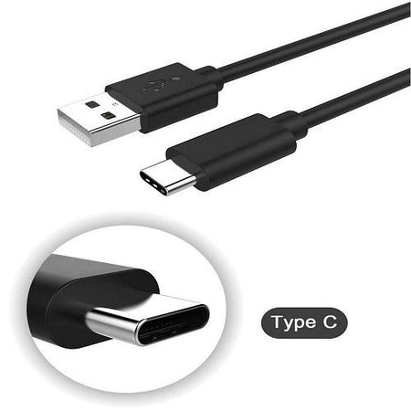 Xiaomi Redmi Mi Note 7 Pro Type C Charge And Sync Cable-1.2 M-Black-chargingcable.in