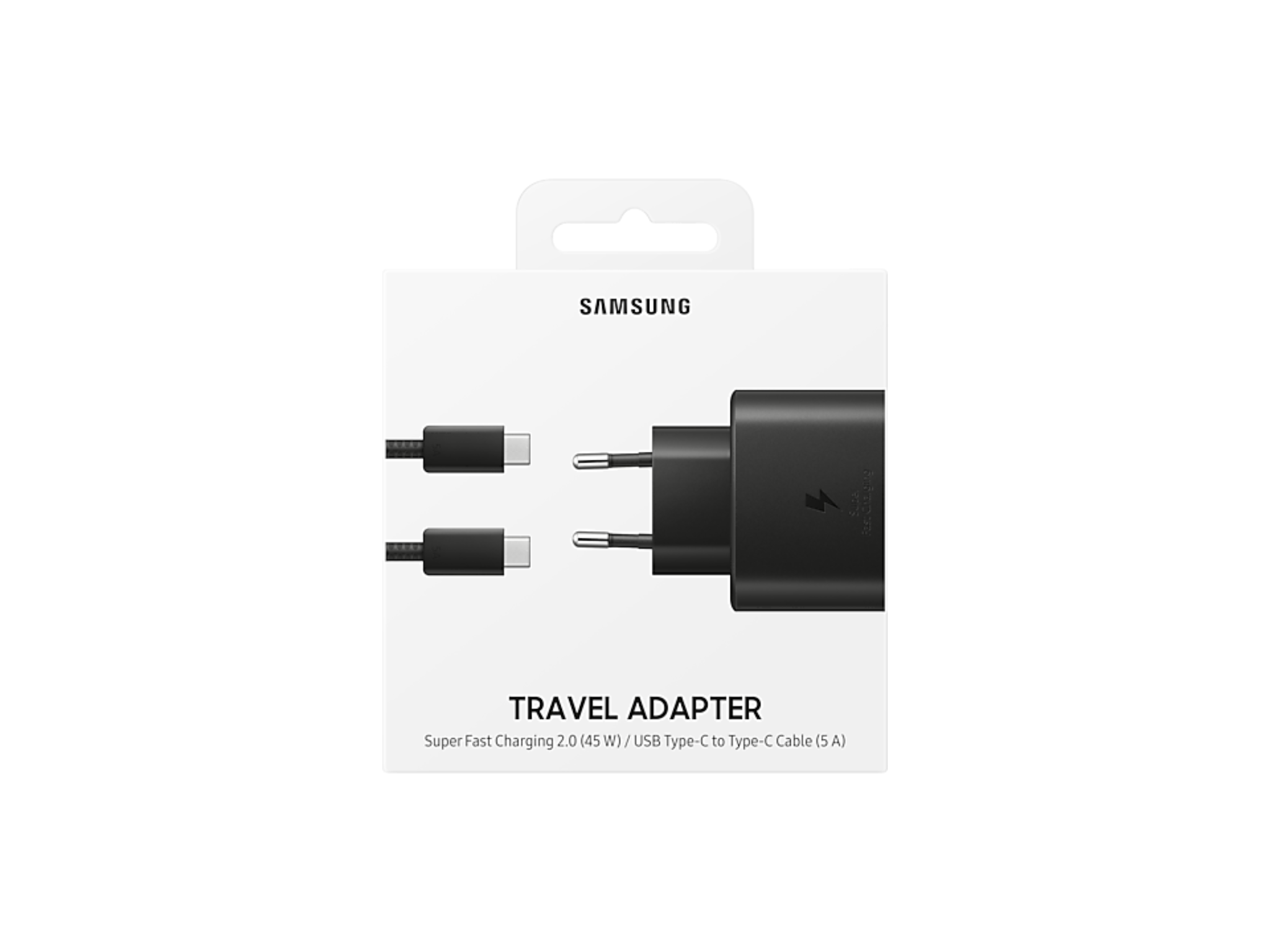 Samsung 45W Super Fast Charging Travel Adapter With C To C Cable Black