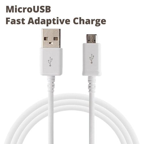 Samsung J6 Plus Adaptive Mobile Charger 2 Amp With Adaptive Fast Cable White
