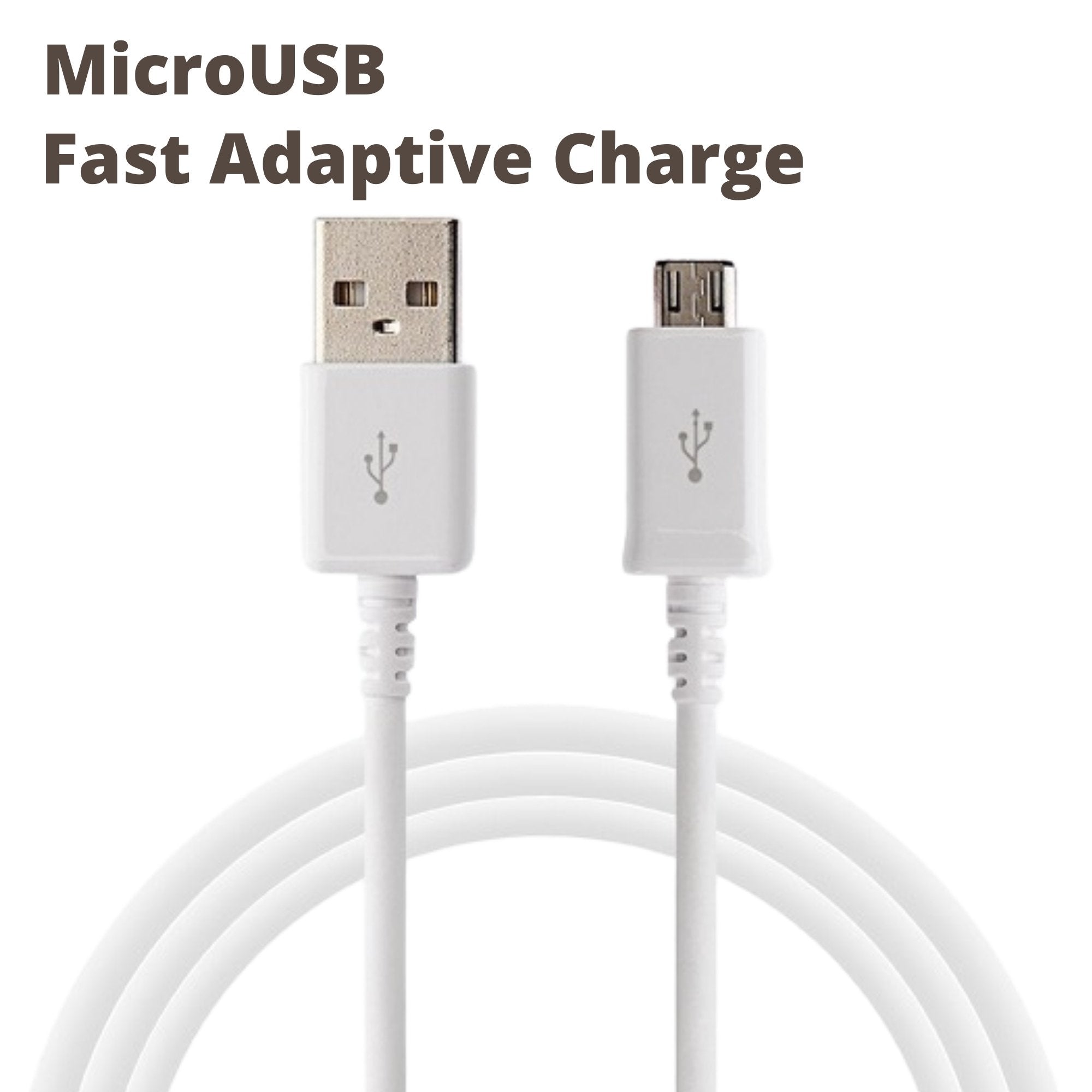 Samsung J7 Max Adaptive Mobile Charger 2 Amp With Adaptive Fast Cable White