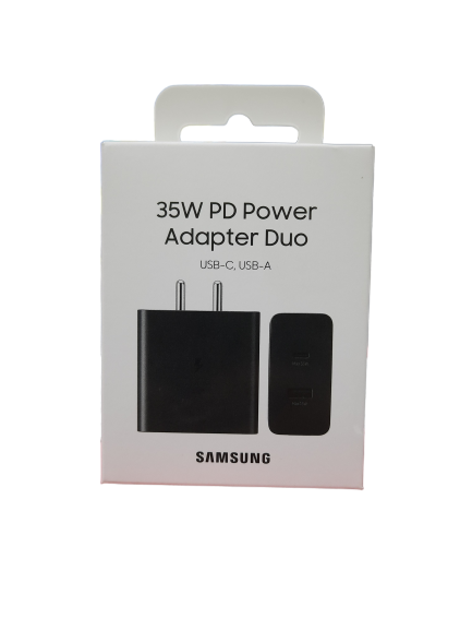 Samsung 35W PD Dual Port Super Fast Charging Power Adapter (USB-C And USB-A Port)