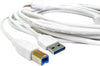 USB 3.0 High Speed Transmission Universal Printer Cable- A-Male to B-Male - 1.5M(White)-chargingcable.in