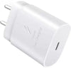 Samsung Galaxy A14 25W Type-C To Type-C Adaptive Fast Mobile Charger With Cable White