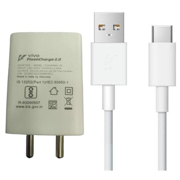 Vivo V21 FlashCharge 33W Fast Mobile Charger With Type-C Data Cable