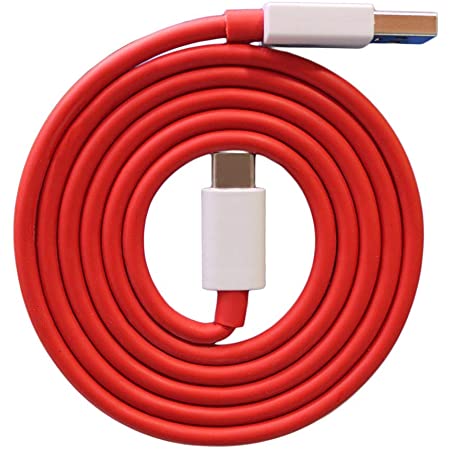 Oneplus 8 Pro Warp Charge 6 Amp 30W Mobile Charger With Type C Cable Red
